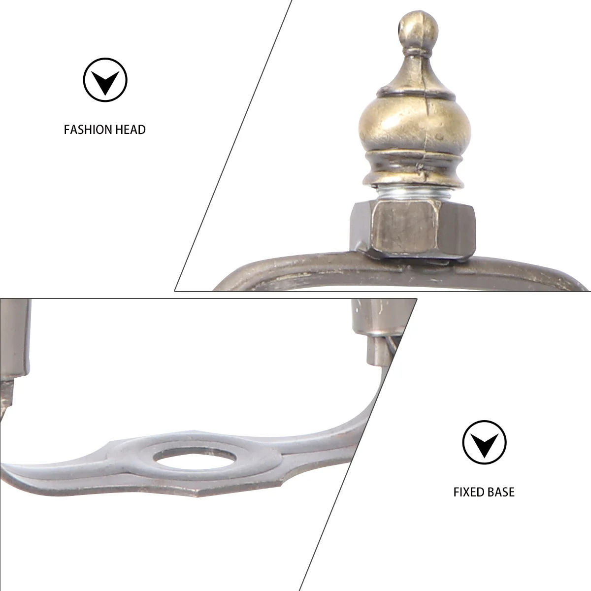 

1Pcs Lamp Horn Lamp Bracket Stable Metal Durable Holder for Table Floor Lamps 7 Inch Bronze Iron Lampshade Frame