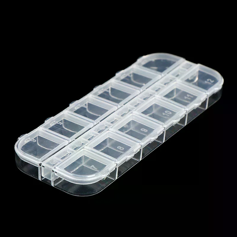 1pc caixa de armazenamento dental 12 recipiente suportes ortodônticos dentais bandas peças caso