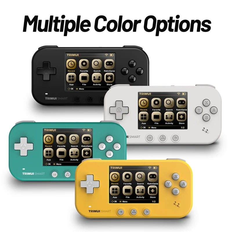 ABFM-Trimui وحدة تحكم ألعاب ذكية ل AMPOWN مطابقة 2.4 بوصة IPS شاشة مفتوحة المصدر ريترو يده واي فاي VS وحدة تحكم ألعاب محمولة