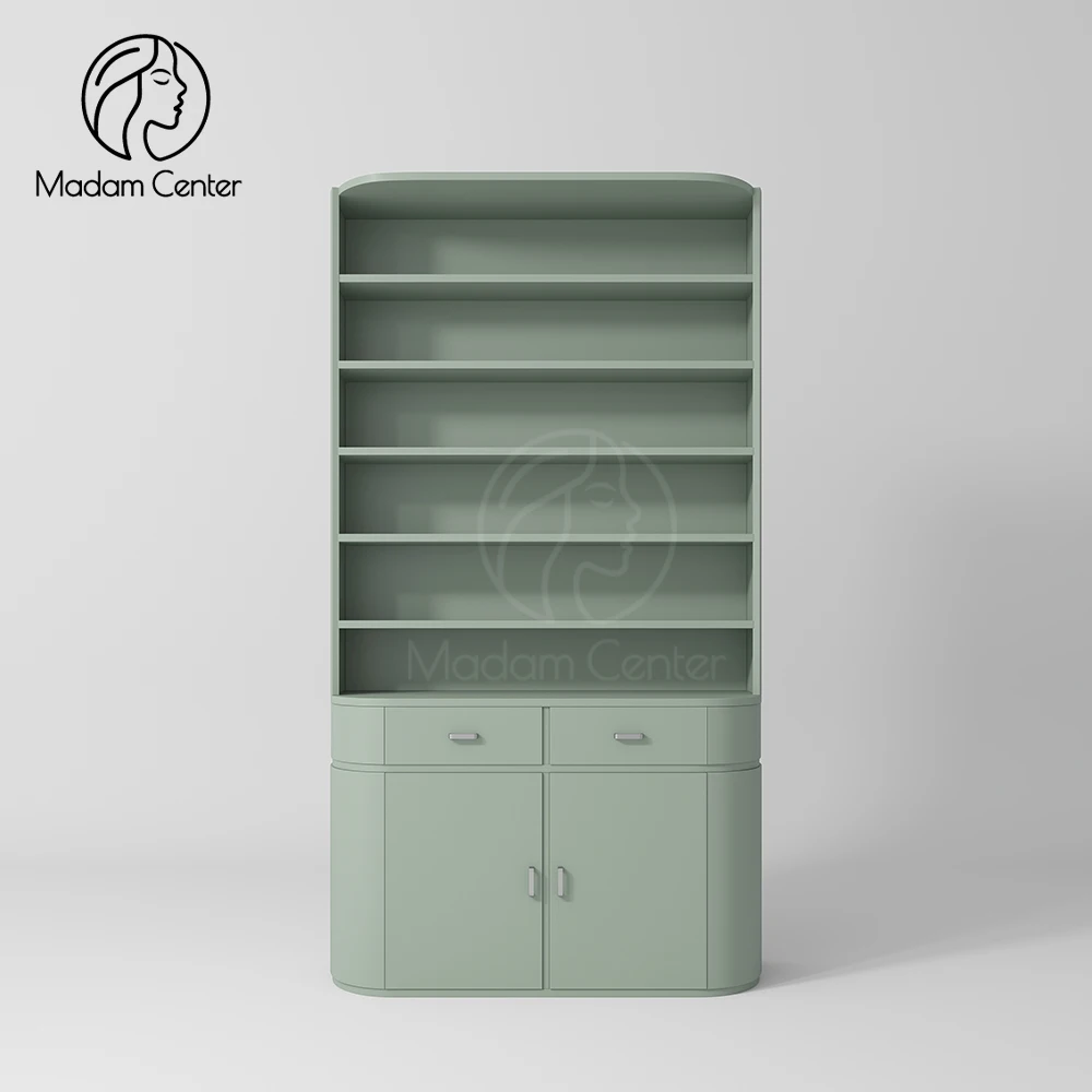 Madamcenternail MDF Eco-Friendly Modern Waterproof Durable High Quality Customized Black Nail Polish LED Display Rack Nail