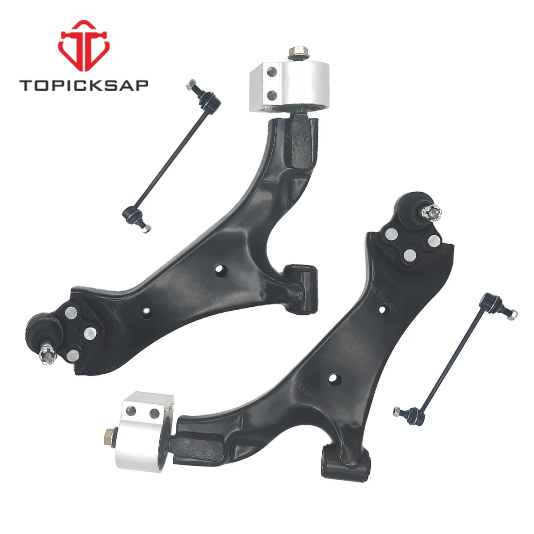 TOPICKSAP Front Lower Control Arms Sway Bar Link Assembly Kit for Chevy Captiva Sport Saturn Vue 2007-2013 2014 2015 25848405