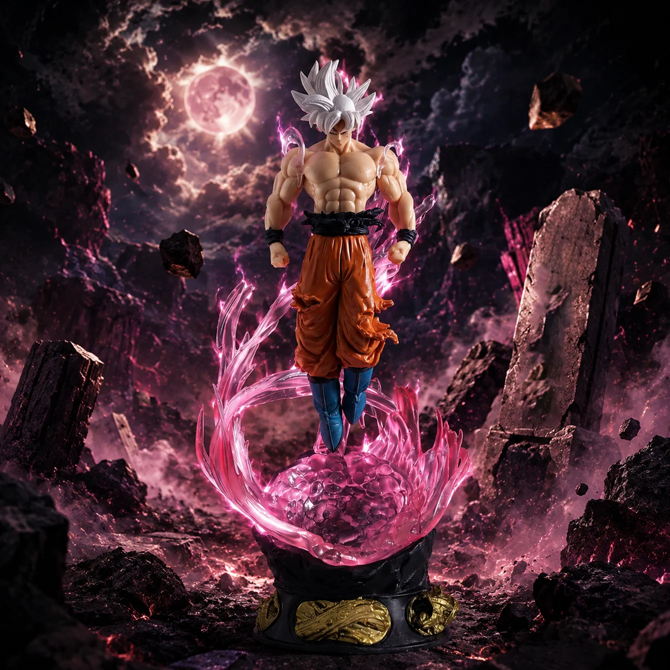 Image of Ultra Instinct, DB-Figur, Dragon Ball, Anime-Figur, Anime-Merch-Geschenk für Freunde zum Geburtstag, Anime-Charakter-Statue, Schreibtisch-Dekoration, Sammlerfigur, Feiertagsgeschenk
