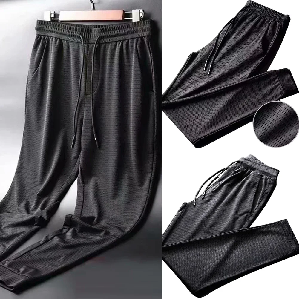 Men's Casual Pants Fitness Pants Sports Pant Quick-Drying Breathable Ice Silk Pant Straight Pants Thin Section Hot Sale