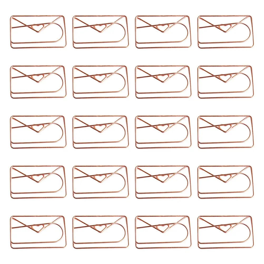 20pcs Love Envelope Bookmark Clips Paper Holder For Office School Stationery Decoration Document Organizer Portable