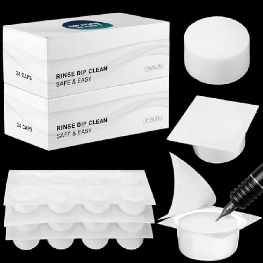 

Pcs Dip Foam Rinse Cup Disposable Dip Cups Cleaning for Needles Tip Professional Cartridge Foam for Blending Rinsing Diluting D