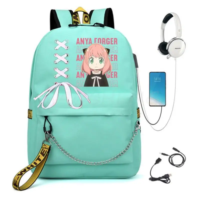 Fashion Spy X Family Anya Forger Anime School Bag For Teenagers Girls Women's Backpacks Kids Students Schoolbags Mochilas