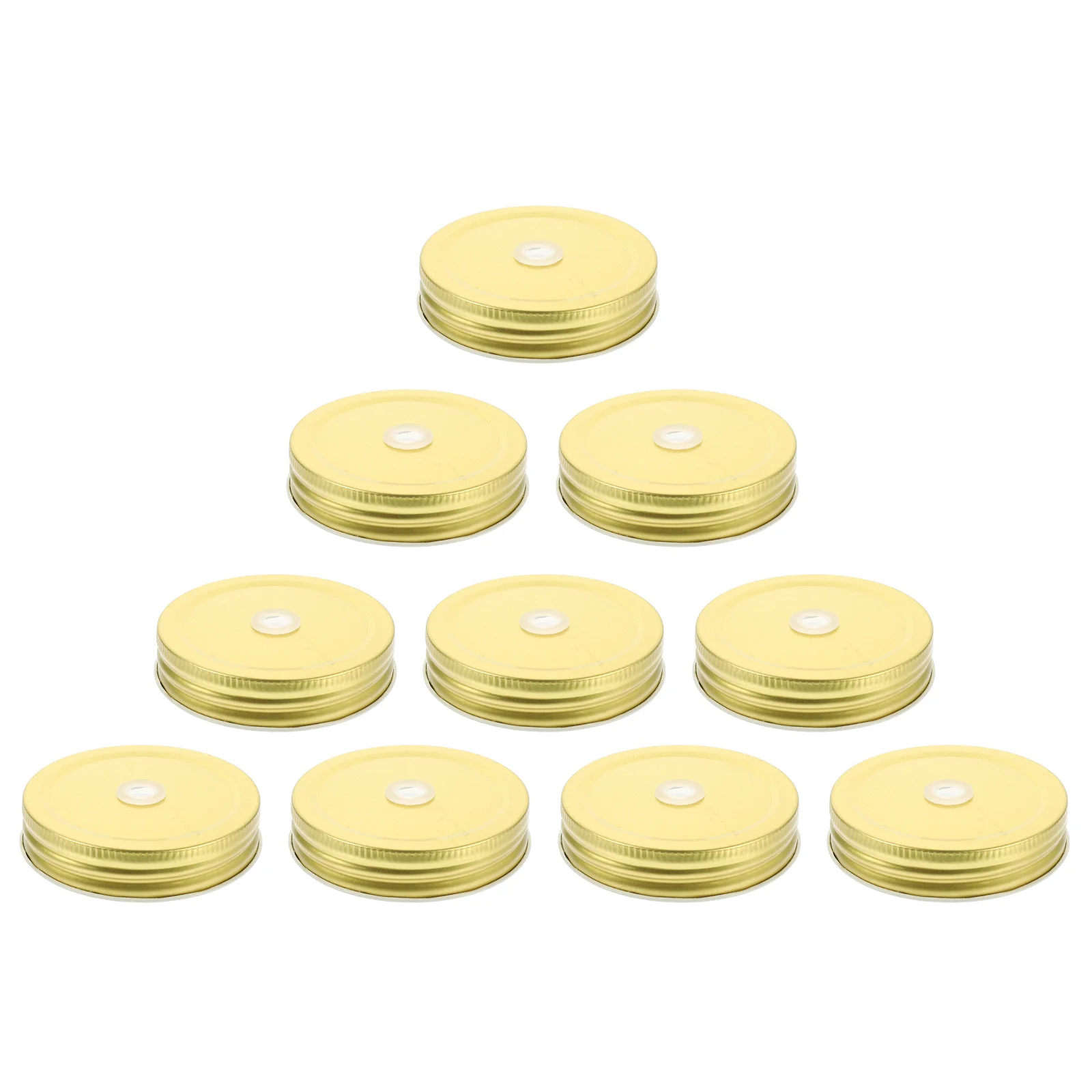 

12Pcs Leak Proof Jar Lids with Straw Hole Iron Mason Jar Covers for Home Storage Sealing Fresh Food Protection