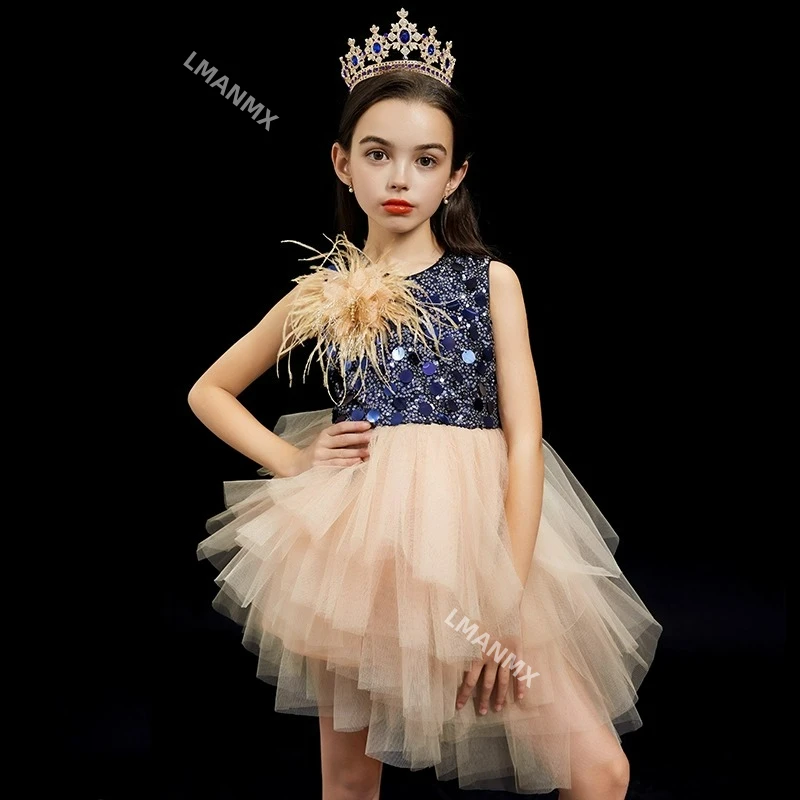 children's-dress-princess-dress-summer-bright-film-girls'-flower-girl-host-model-walk-show-ballet-dance-performance