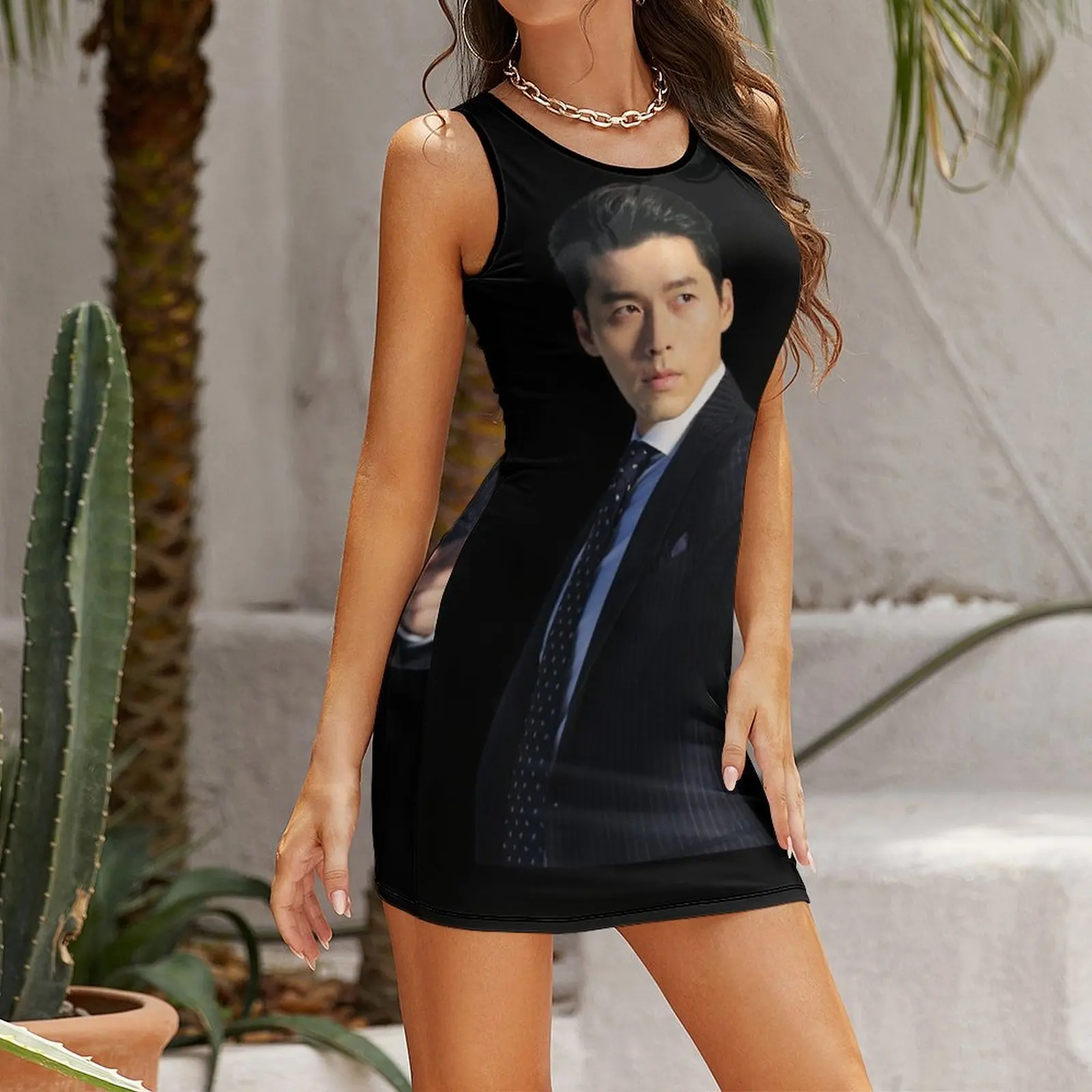 Hyun Bin Abito estivo senza maniche Abito da festa da donna di lusso da sera Prom Beachwear Abito da sera chic ed elegante abbigliamento da donna