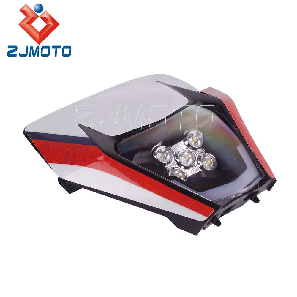 Motorcycle Accessories Front LED Head Lamp Light With Mask for Dirt Bike 350 EXC-F Six Days EU 2014-2017 2019-2021