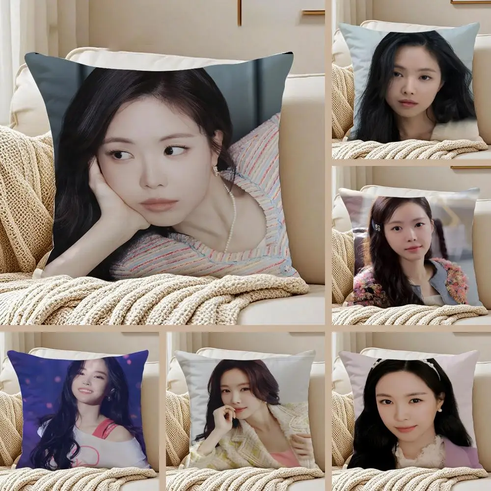 Korean Drama Son Na-eun Cushion Cover Pillowcase Anti-dustmite Invisible Zipper Short Plush Sofa Cushion