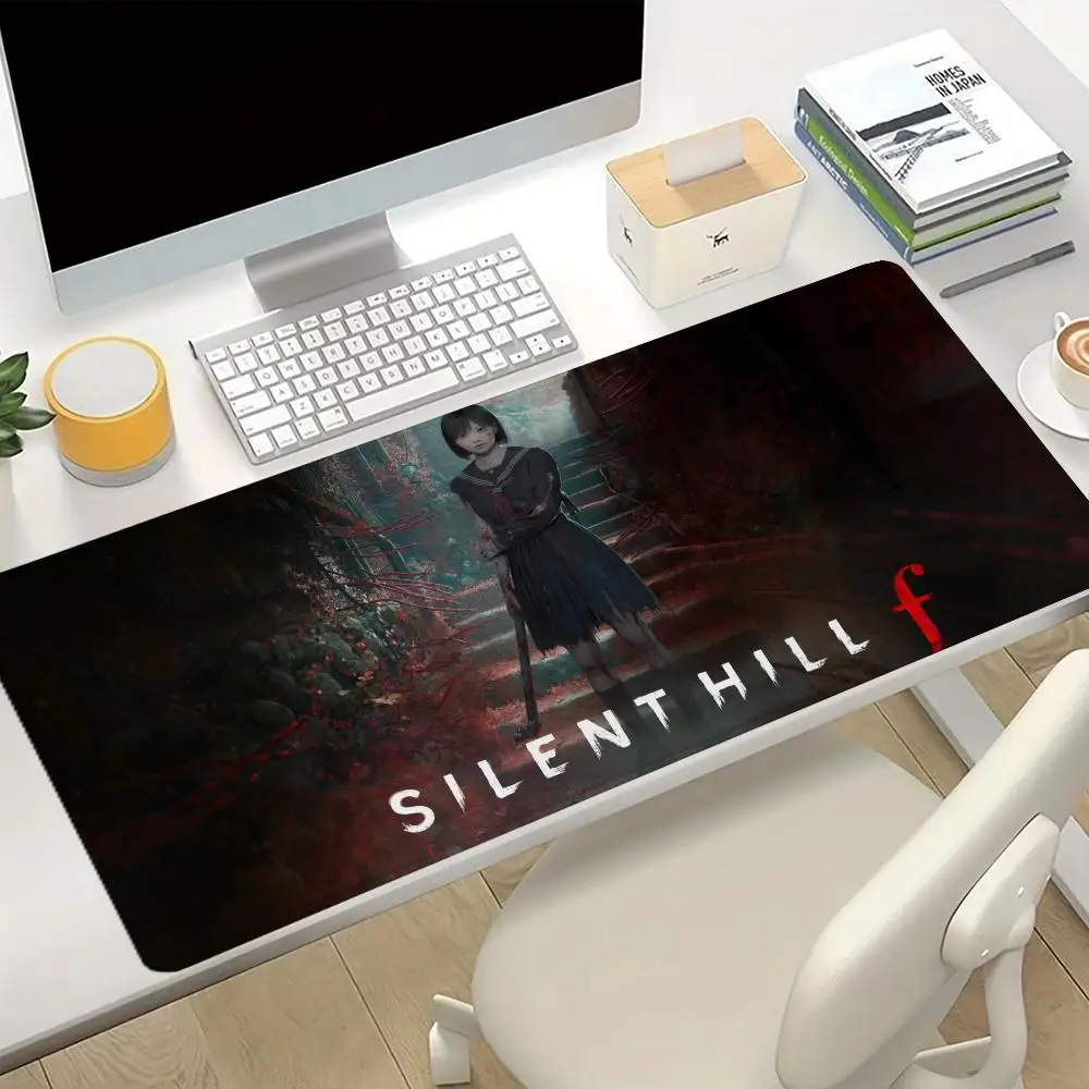 لوحة ماوس كبيرة جدًا من سايلنت هيل F الأكثر مبيعًا ملحقات كمبيوتر مطاطية مضادة للانزلاق لوحة مفاتيح كبيرة الحجم وحصيرة مكتب للكمبيوتر المحمول