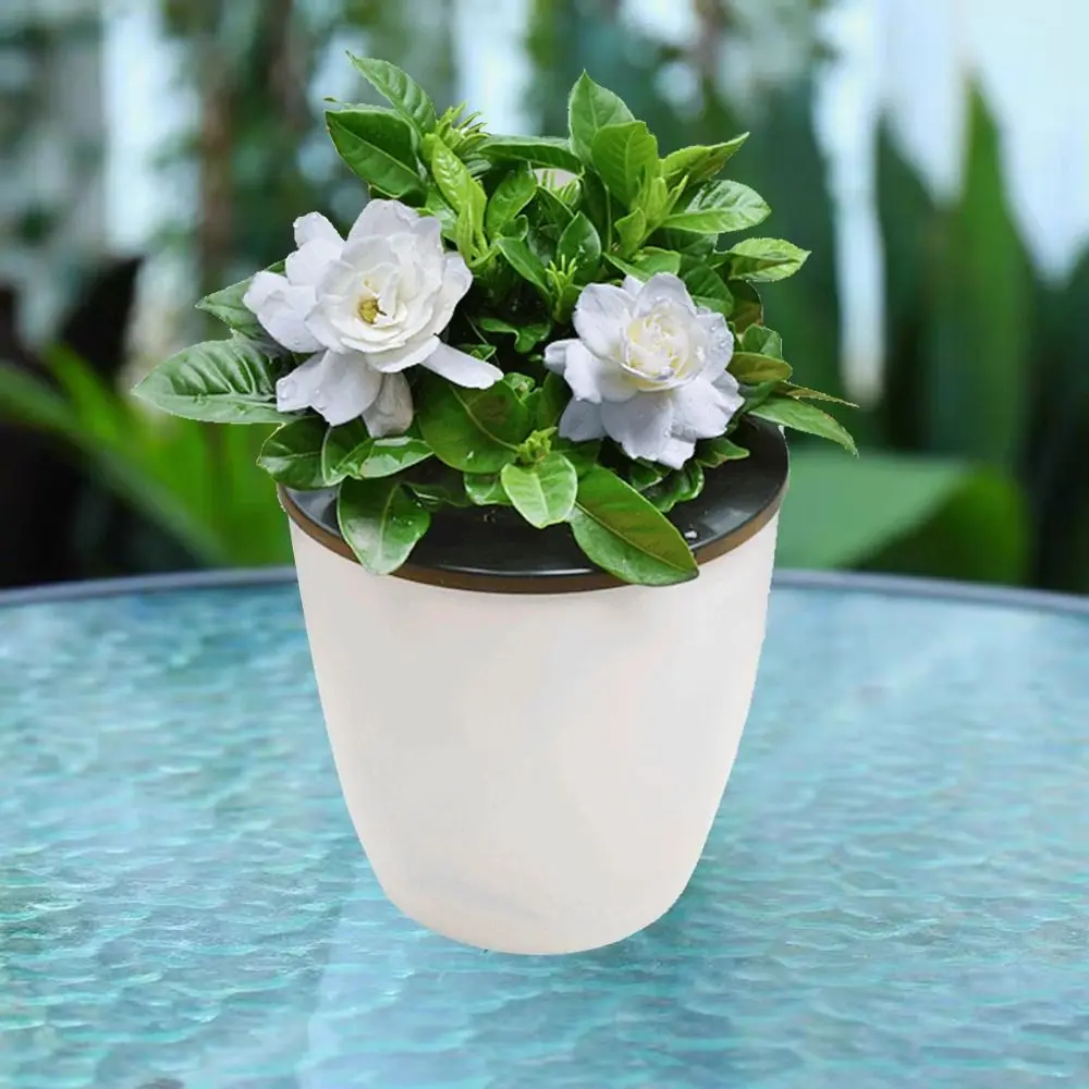 New Self Watering Lazy Plant Pot Plastic Including Liner Soil Flower Pot Garden Supplies Hydroponic Planter