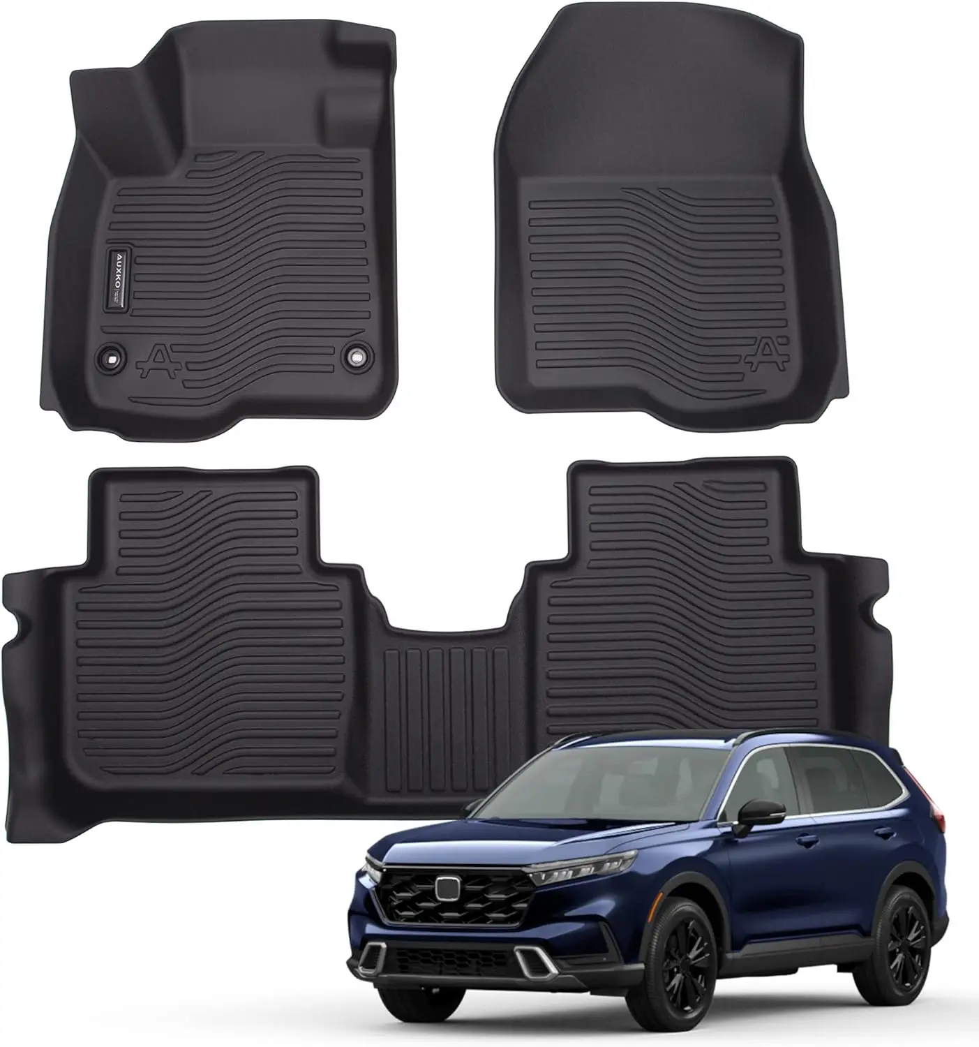 

All Weather Floor Mats for Honda CR-V 2023-2026 (Hybrid) TPE Rubber Odorless Anti-Slip Black