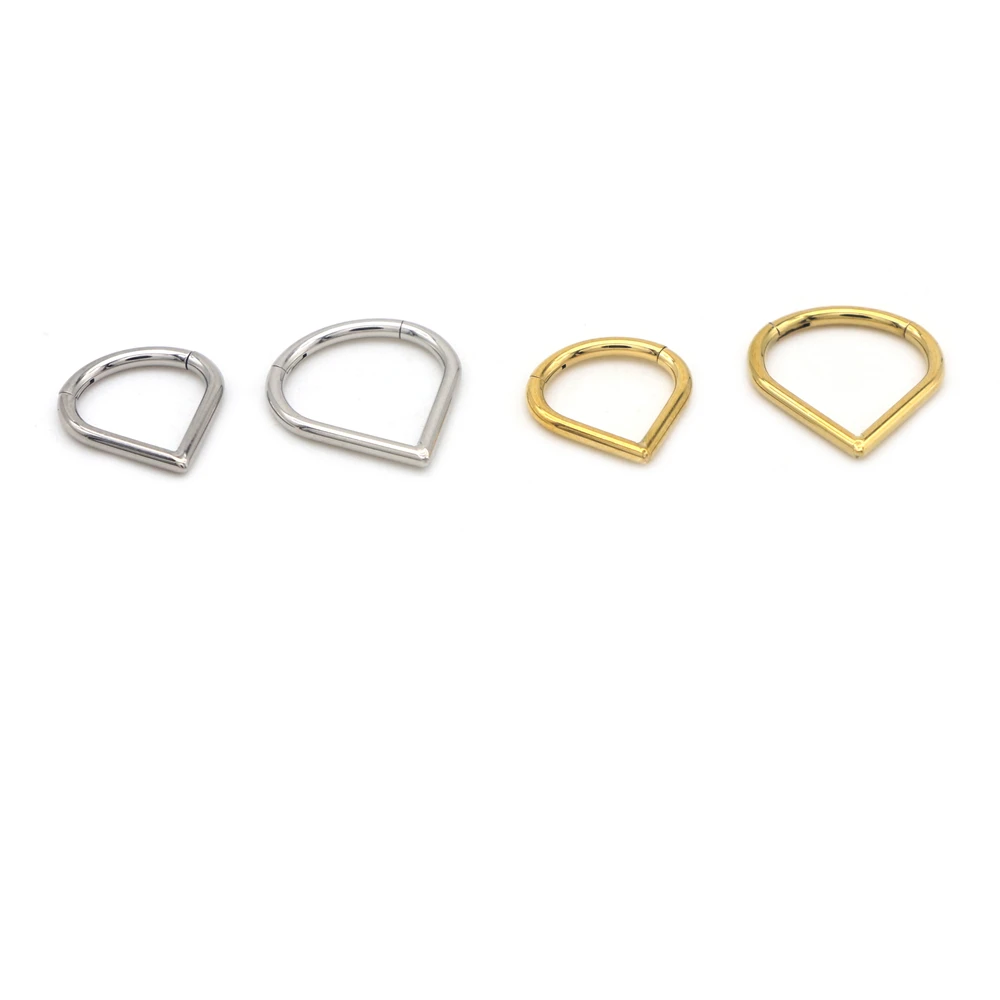 

40pcs Heart Nose Ring Segment Earring Stainless Steel Body Piercing Jewelry 1.2mm Water Drop