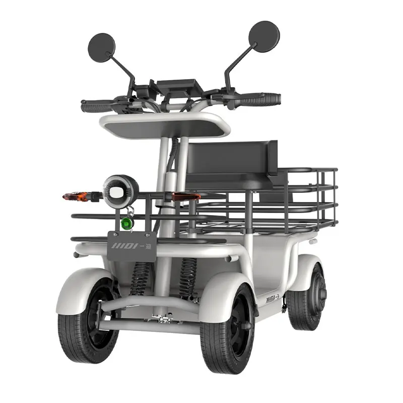 LED Display High Speed 48V 500W Mobility 4 Wheel Electric Cargo Bike Tricycles Three Wheel High Speed Wide Wide Seat