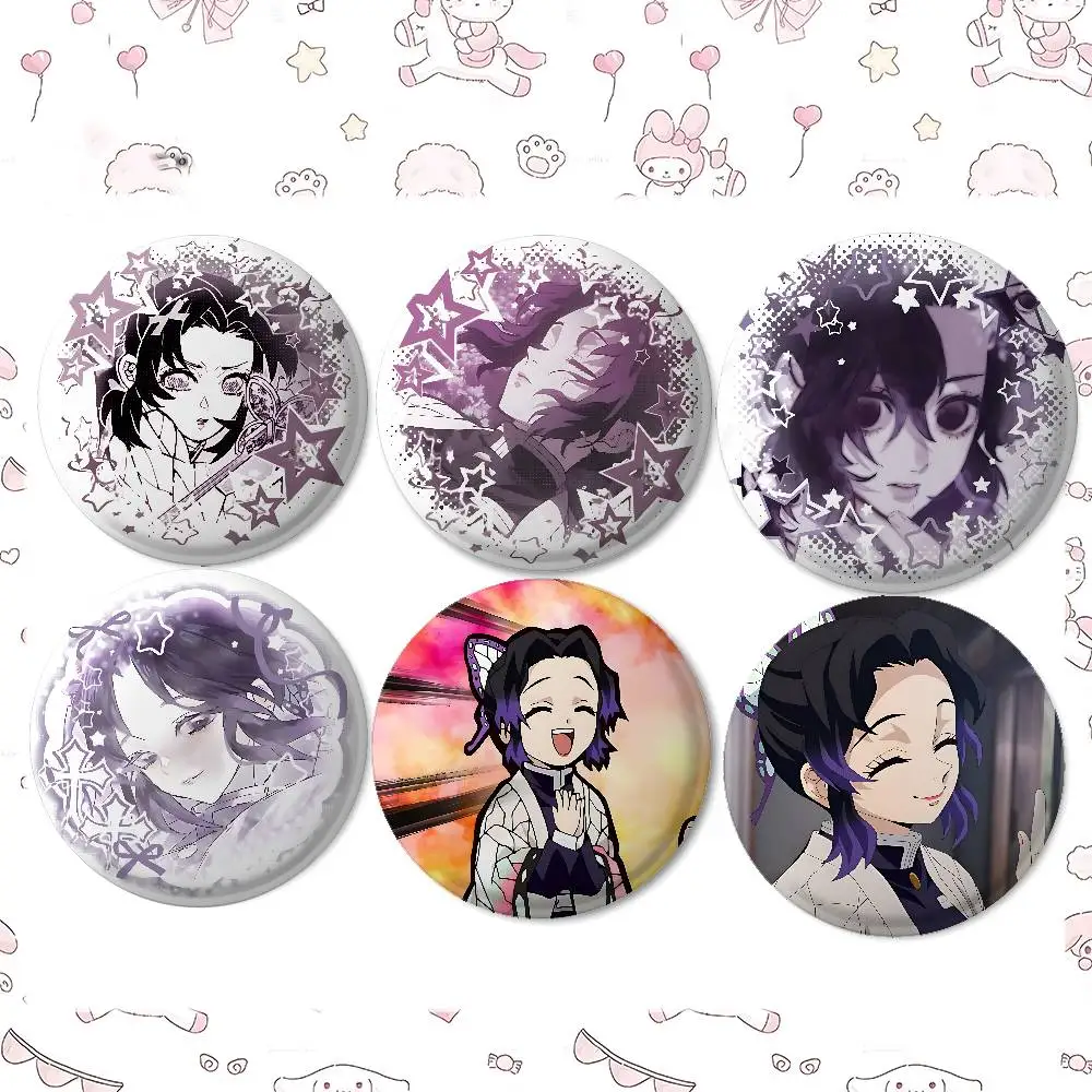 S-Shinobu K-Kocho Badges Tinplate Soft Button Pin Brooch Metal Badge Custom Jewelry Accessories Hat Bag Lapel
