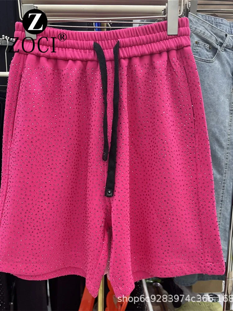 Zoci-pantalones cortos deportivos informales con reducción de edad, pantalón de cintura alta de color Diamante, ropa de otoño, Wang, novedad de verano