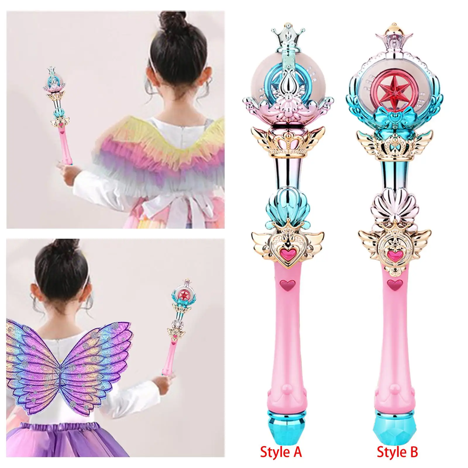 Luminous Fairy Wands with Light and Music for Birthday Gift Children Cosplay