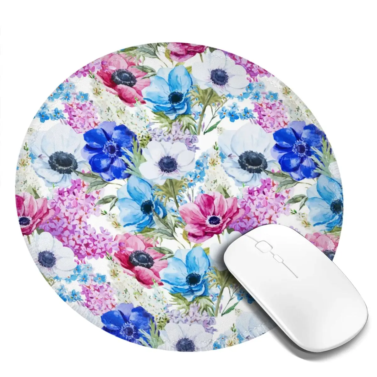 Gamer Mouse Pad Flower Waterproof Mousepad Desk Accessories Midnight Blue Purple Floral Design Mouse Mats For Laptop PC MacBook