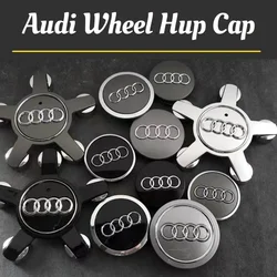 4pcs AUDI A3 A4 A5 A6 A7 A8 S4 Q7 Q3  Wheel Center Cap Hub Covers 60mm 61mm 68mm 69mm 135mm Car Styling  Badge  Auto Accessories