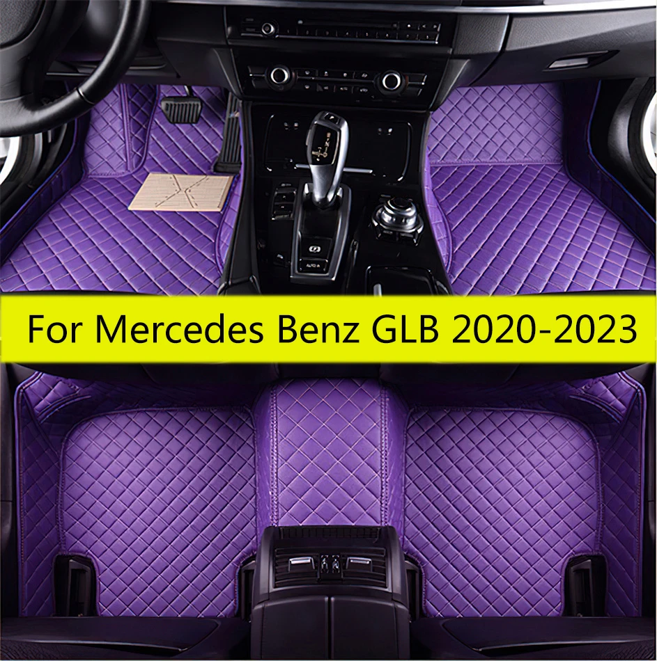 For Mercedes Benz GLB 2023 2022 2021 2020 (7 Seats) Car Floor Mats Custom Interior Carpets Protect Pedals Foot Pads Replacement