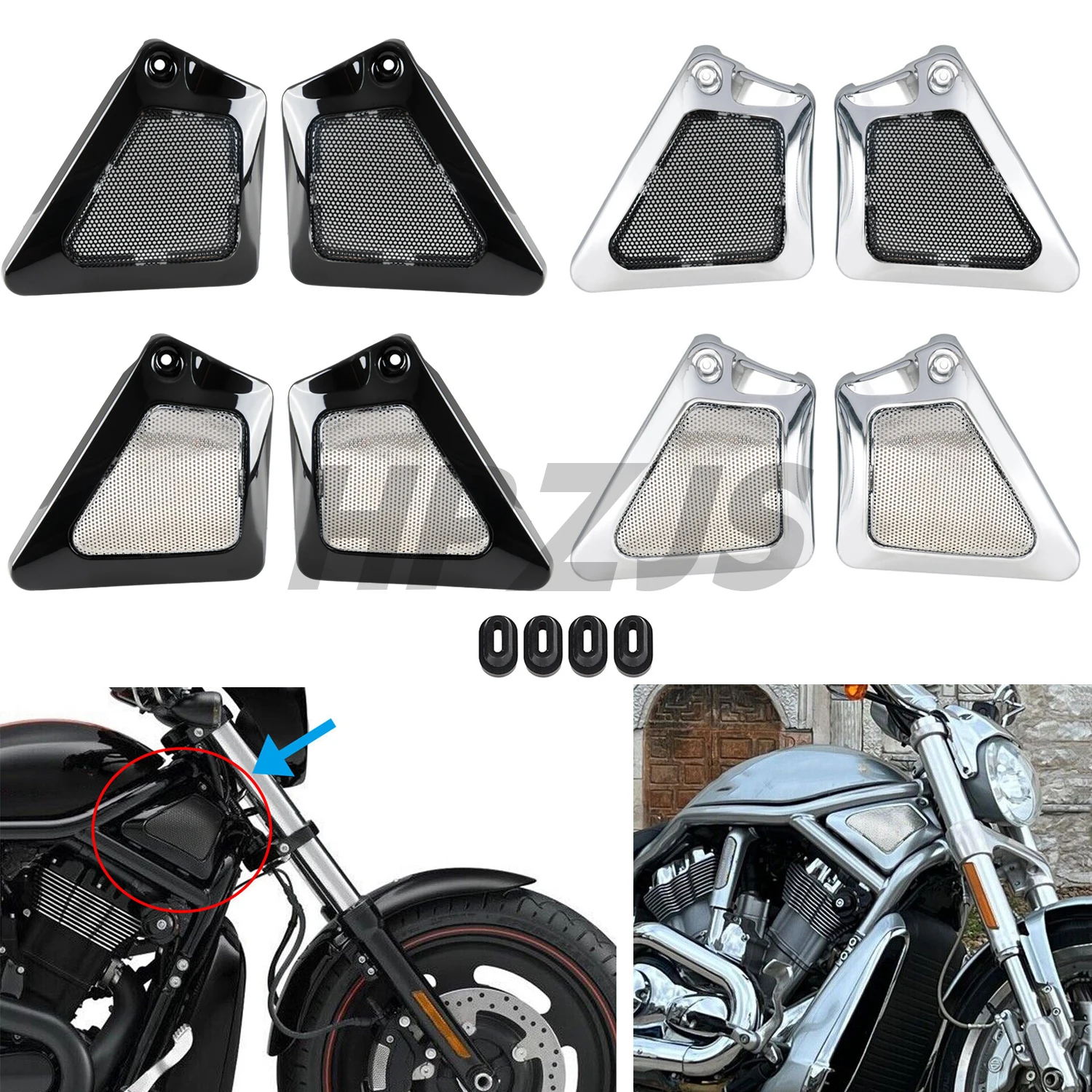 

For Harley V-Rod VRSCAW 2007-2010 VRSCX 2007 VRSCA 2002-2006 VRSCD 2006-2008 Motorcycle Airbox Frame Neck Air Intake Side Cover