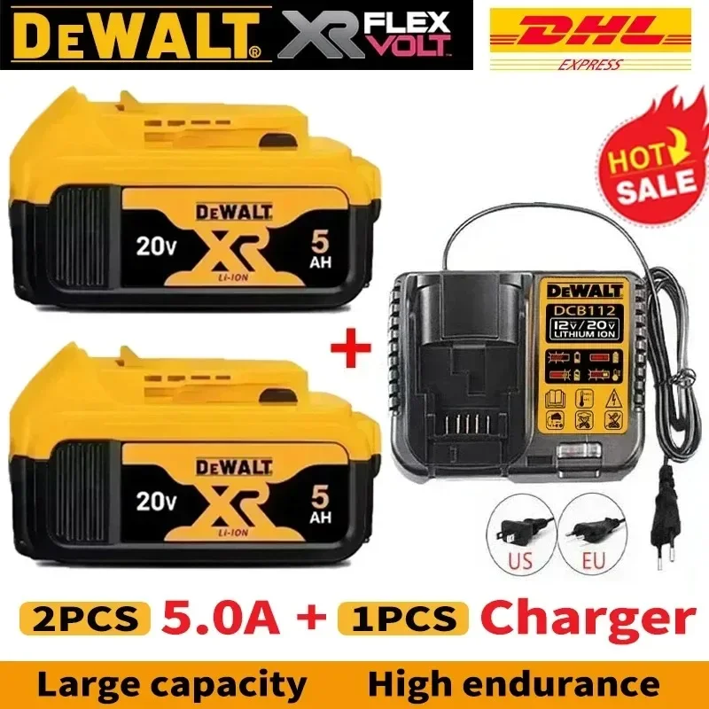 Original DEWALT battery 20V，5.0-6.0AH，rechargeable lithium-ion battery， DCB115，DCB118，Dewalt tool battery, dewalt ，DCB1104
