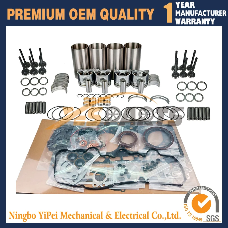 

12V V3300 V3300-DI-T Direct Injection repair Overhaul Rebuild Kit For Kubota Engine Piston Ring Gasket Set