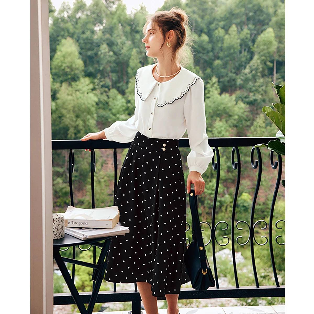 OLrain Puff sleeve Shirt Woman 2025 French Elegant Button Up Long Sleeve Top Women's Sweet Blouses Female Clothes O22QX65699