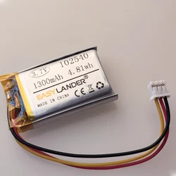 PH2.0 3Pin Plug 802540 952540 102540 3.7V 1000~1300mAh Battery For Deeper Wireless Fishfinder Sonar Gps Fish Finder DP0H10S10