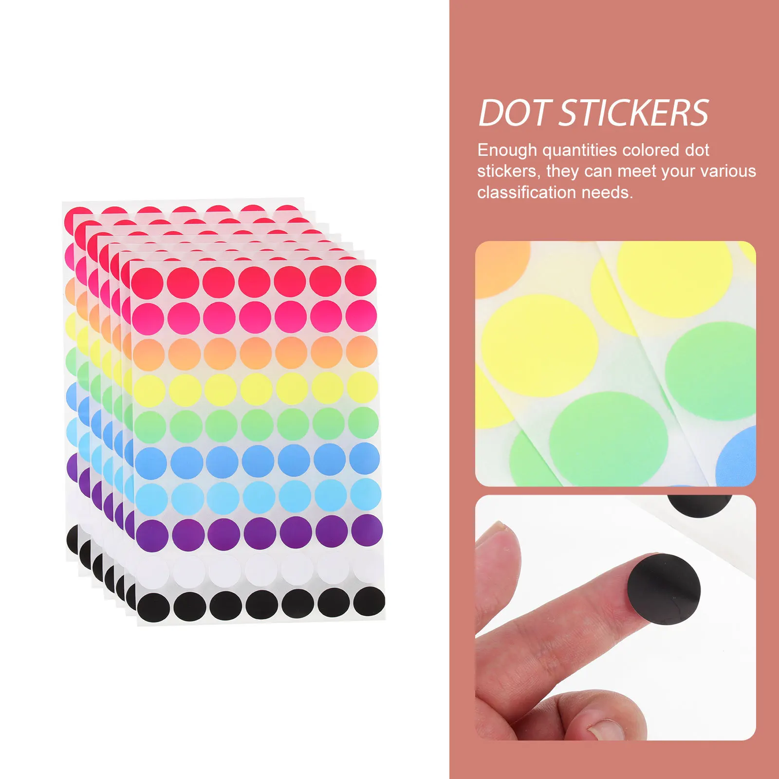 20 Lembar Stiker Titik Berwarna Label Bulat Perekat Ukuran Kecil Label Titik Klasifikasi Organisasi Rumah Stiker Lingkaran
