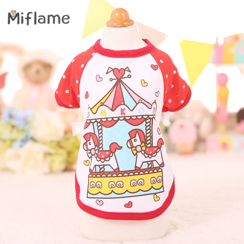 Miflame Summer Cotton Small Dogs Vest For Pet Clothes Teddy Bichon Schnauzer Skirt Cute Breathable Puppy Wear Clearance Series