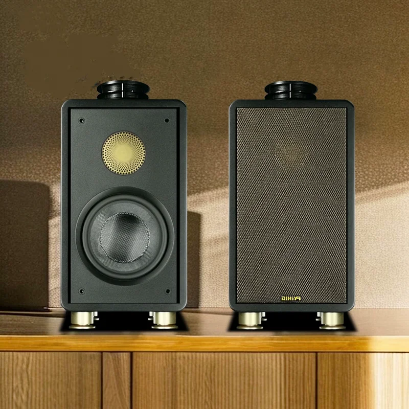 NB-V108 ثلاثة اتجاهات 8 بوصة الراقية رف الكتب المتكلم ثلاثية الأبعاد مكبر الصوت المنزل خشبي HIFI نظام الصوت السلبي