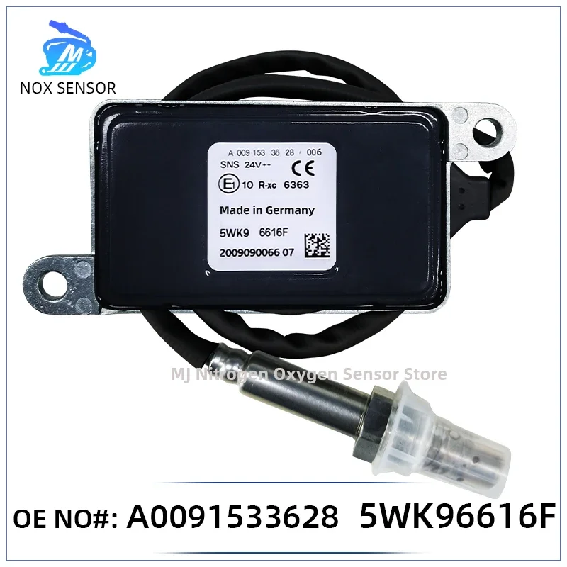 5WK96616F 5WK96616D 5WK96616E A0091533628 A0091533006 Car 24V Nitrogen Nox Oxygen Sensor For Mercedes-Benz Actros Atego LKW