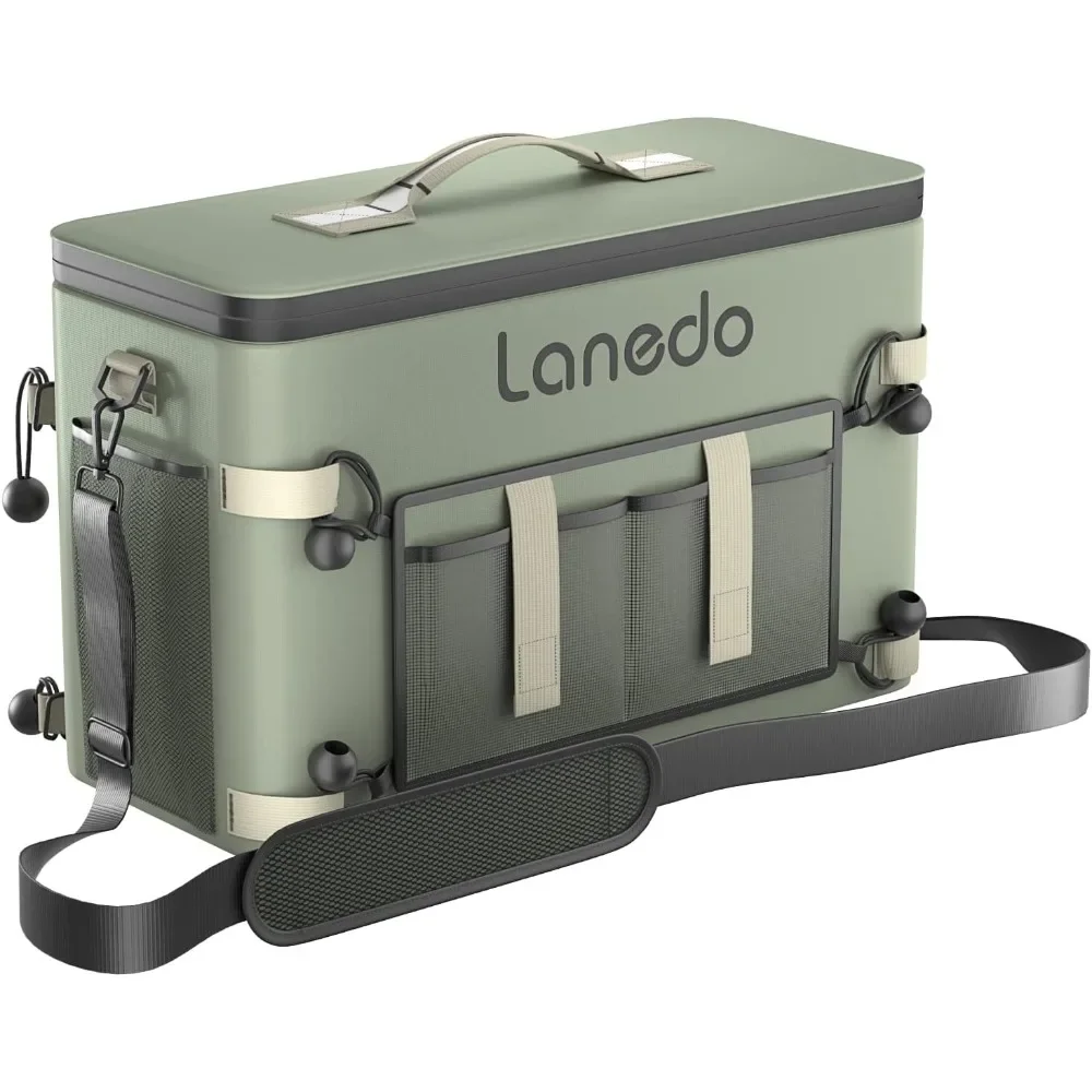 34/28-Can Lanedo Soft-Sided Cooler-Collapsible, Waterproof,Use as a Beach Cooler, Soft Ice Bag, Ice Chest, or Travel Cooler