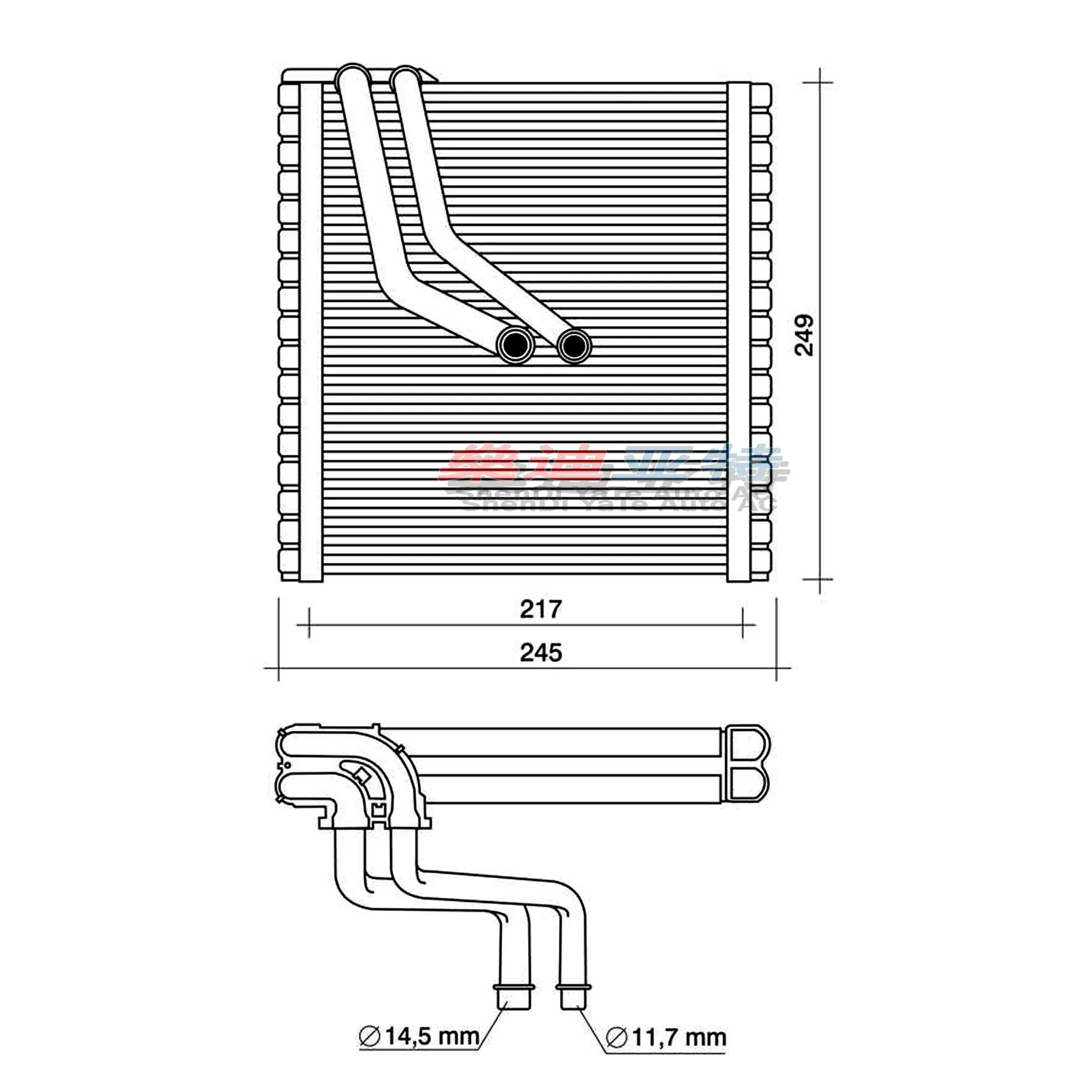 5Q1816100 5Q1820102 A/C Evaporator Core For 14-16 Volkswagen Golf VII Tiguan 15-17 Audi TT TTS FV9 FV3 Q2 Q3 Skoda Octavia III