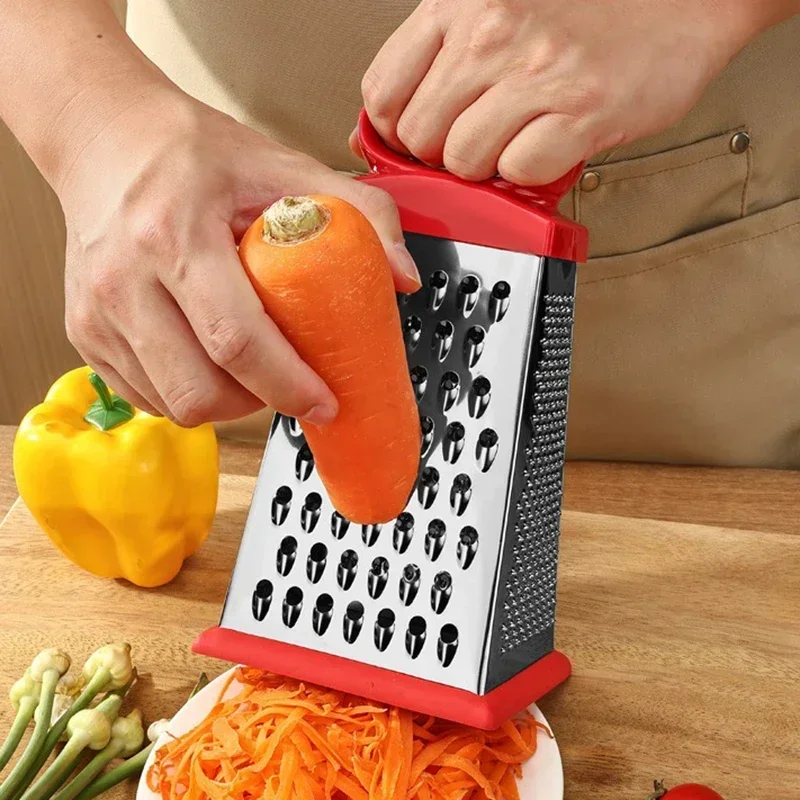 9 Inches Stainless Steel Four Sided Planing Cheese Grater Carrot Cucumber Vegetable Three-dimensional Cutter Kitchen Gadgets