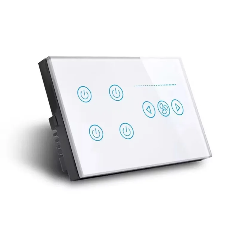 

WiFi4sets of smart light wall switches with147glass panel fan switch, working Alexa Google Home Purple Bee3.0 wireless standard