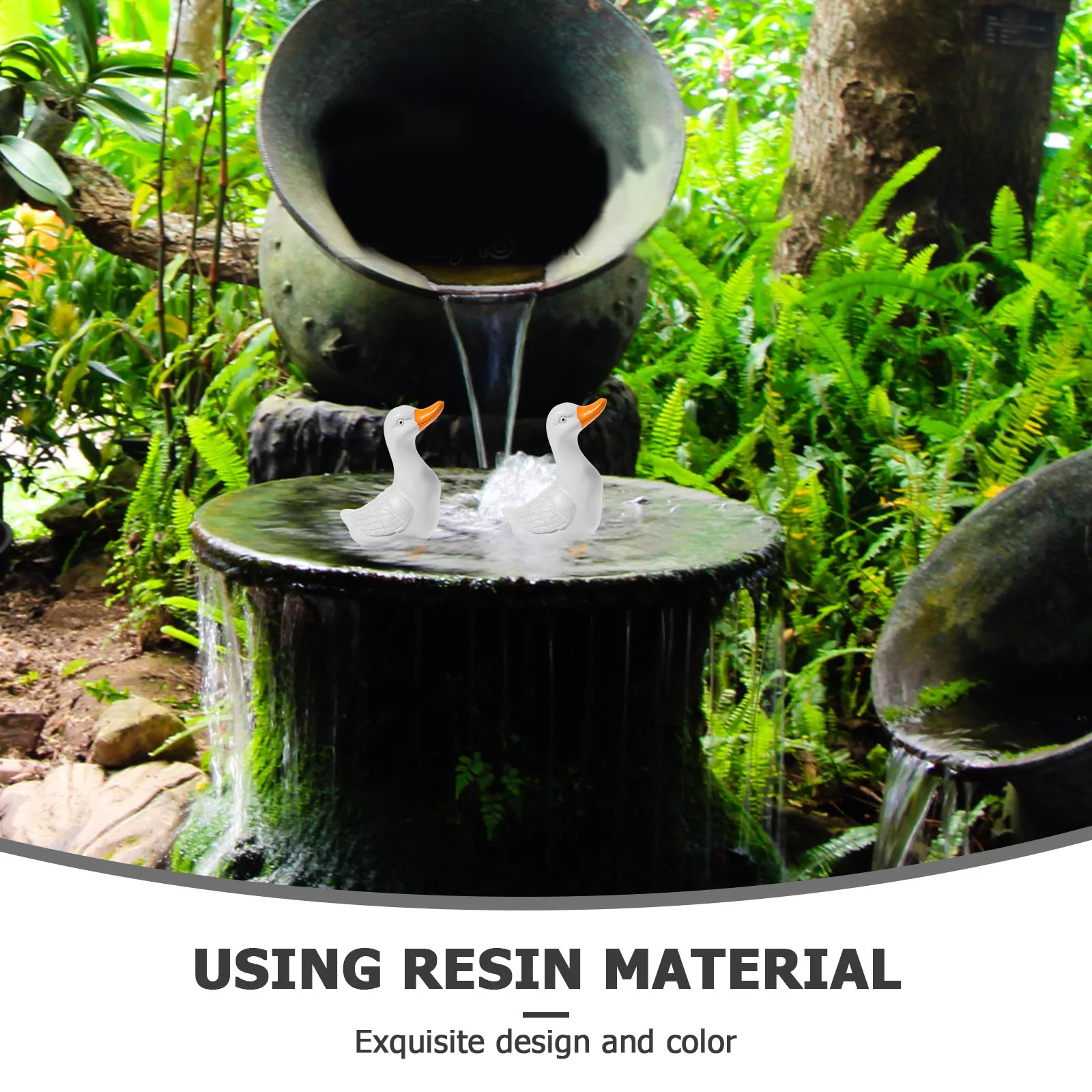 

4Pcs Resin Garden Animal Ornaments Miniature Sculptures Courtyard Decor Flower Pot Decor Kid Educational Gift