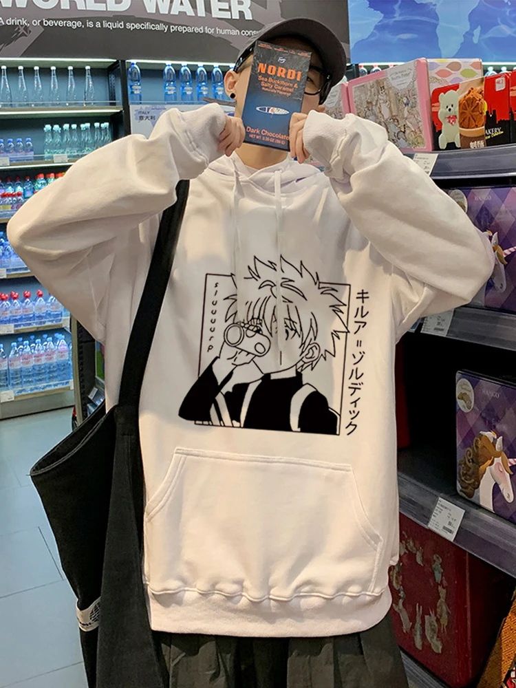 Hunter X Hunter Anime Hoodie für Männer Frauen Kurapika Manga Sweatshirts Fleece Herbst Winter Gothic Harajuku Kapuzenpullover – Detail 3