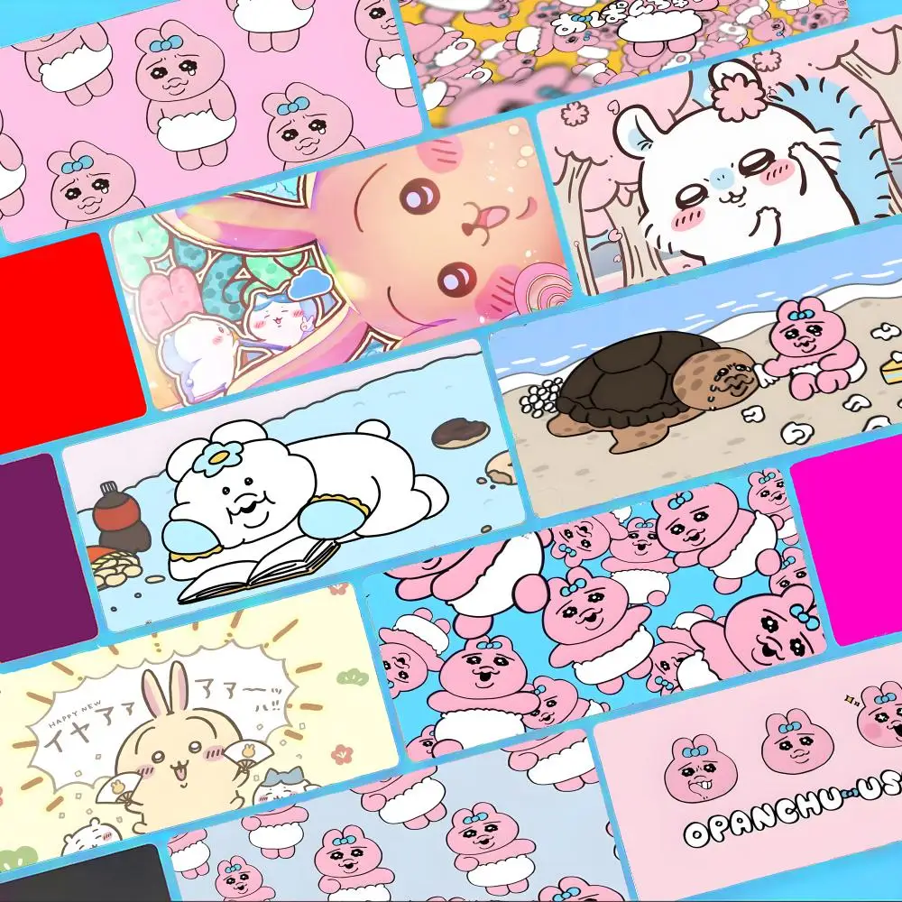 

Cute Opanchu Usagis Mouse Pad Non-Slip Large Desk Mat Thick Stitched Edge Gaming Mousepad