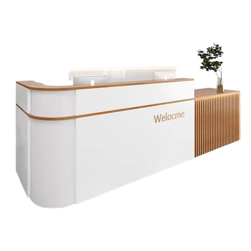 

Роскошная стойка регистрации для пожилых людей, современная красота, промышленная стойка регистрации, дизайн США, приемная Mostrador, офисная мебель