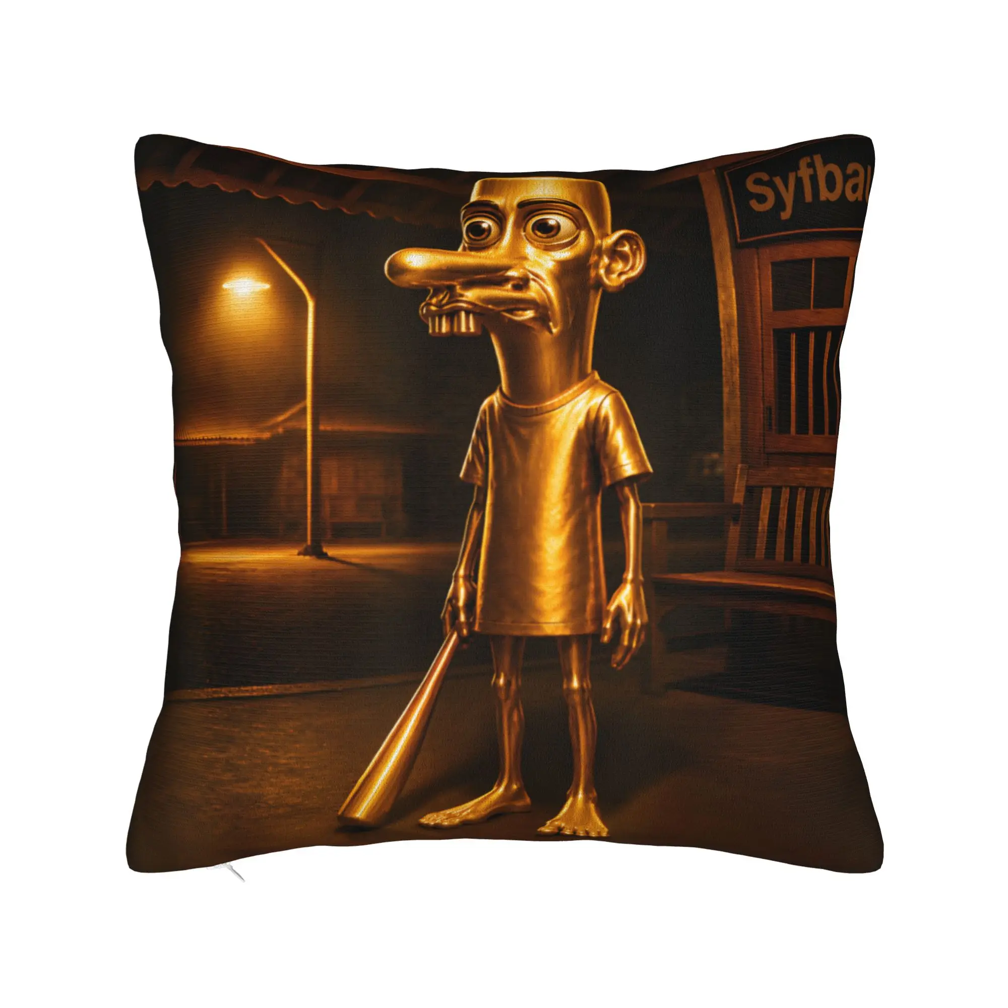 Neegy Meme Funny Internet Brainrot Gen Z Pillow Cover  Soft Cushion Cover Cute Funny Pillow Case For Living Room Sofa