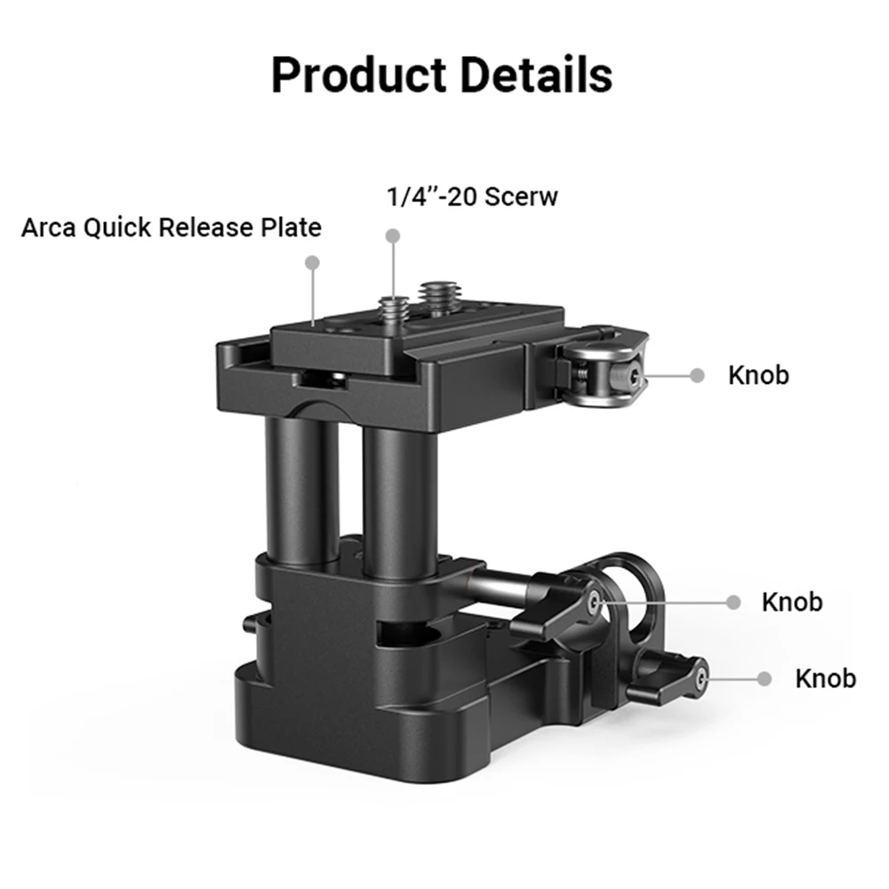 SmallRig Universal 15mm Rail Support System Baseplate (Arca-swiss Standard) For Sony for Panasonic for Fujifilm DSLR Camera 2092