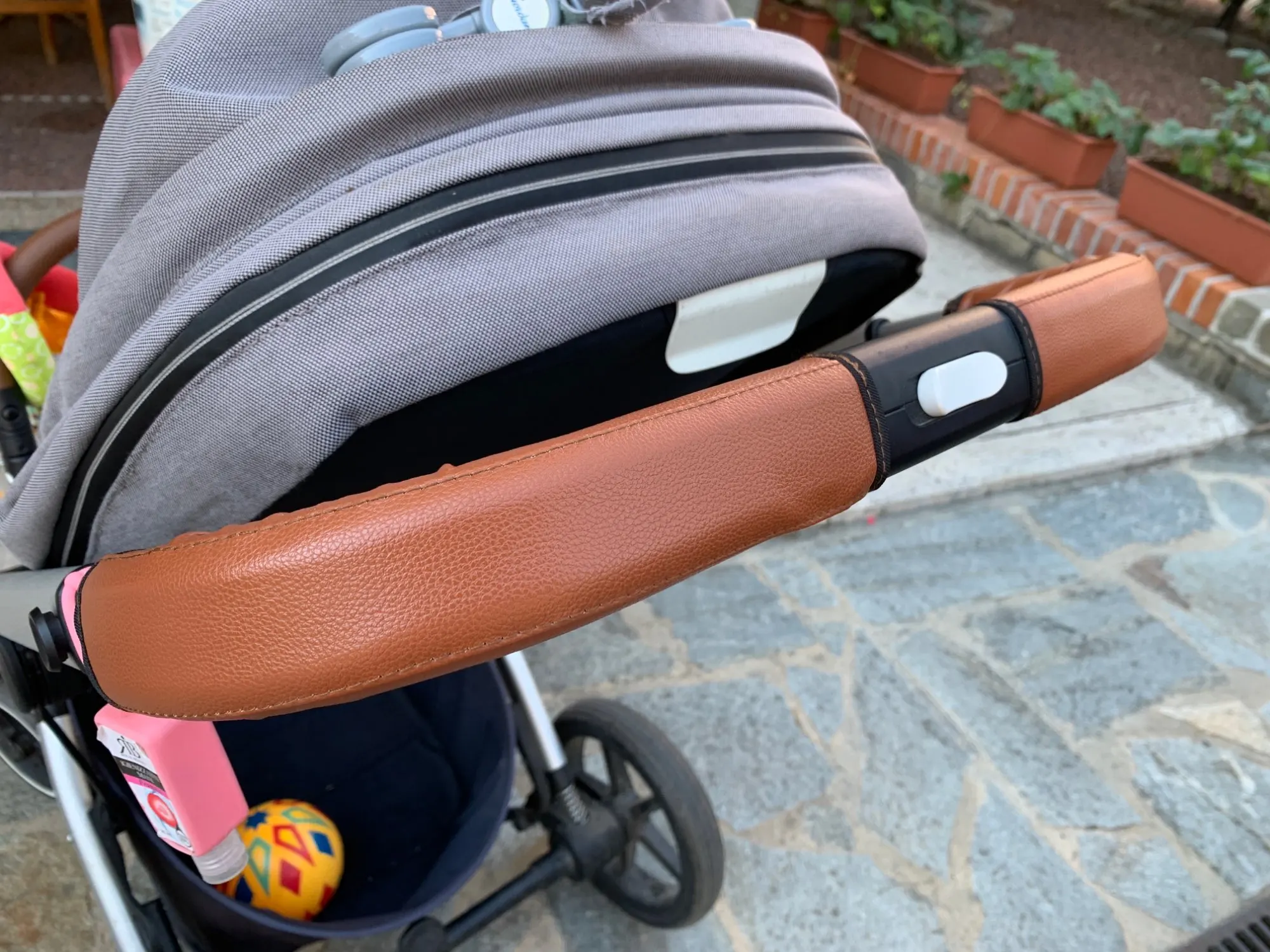 Baby-Kinderwagen-Griffabdeckung für Cybex Balios S Lux, 28 cm Länge, PU-Leder, Schutzhülle, Rollstühle, Kinderwagen, Zubehör – Detail 6