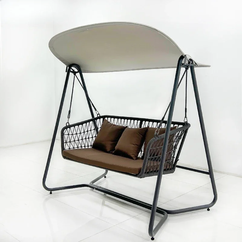 OBMOutdoor Villa Courtyard Shed Swing Rocking Chair Leisure Terrace Rope Weaving Double Hanging Chair Hotel Homestay Shade Swing