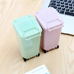 Mini cestino da tavolo cestini per rifiuti in plastica con coperchio scrivania per rifiuti pulita per la casa pratiche forbici per centri commerciali forniture per ufficio a matita