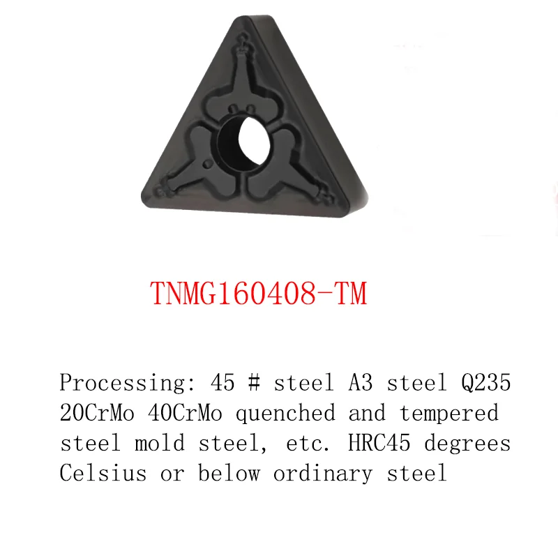 

YRFL 10PCS CNC Triangle Turning Inserts TNMG 160404-TM CQ MA PM Stainless Steel Insert Lathe
