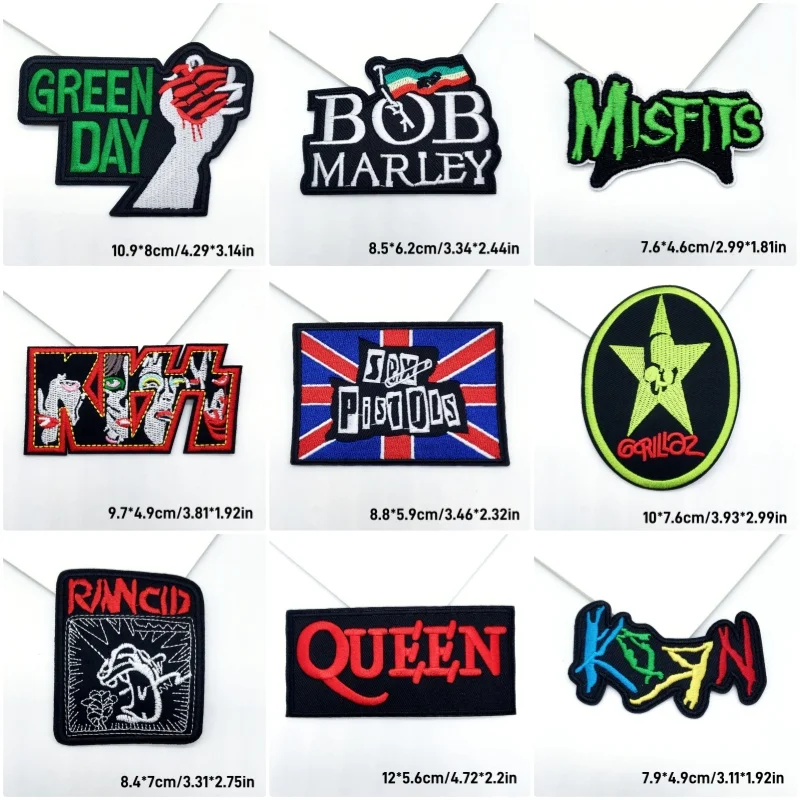 Punk Rock Music Band Embroidery Patches DIY Applique Sewing Supplies Decorative Badges Classic Nostalgia MUSIC